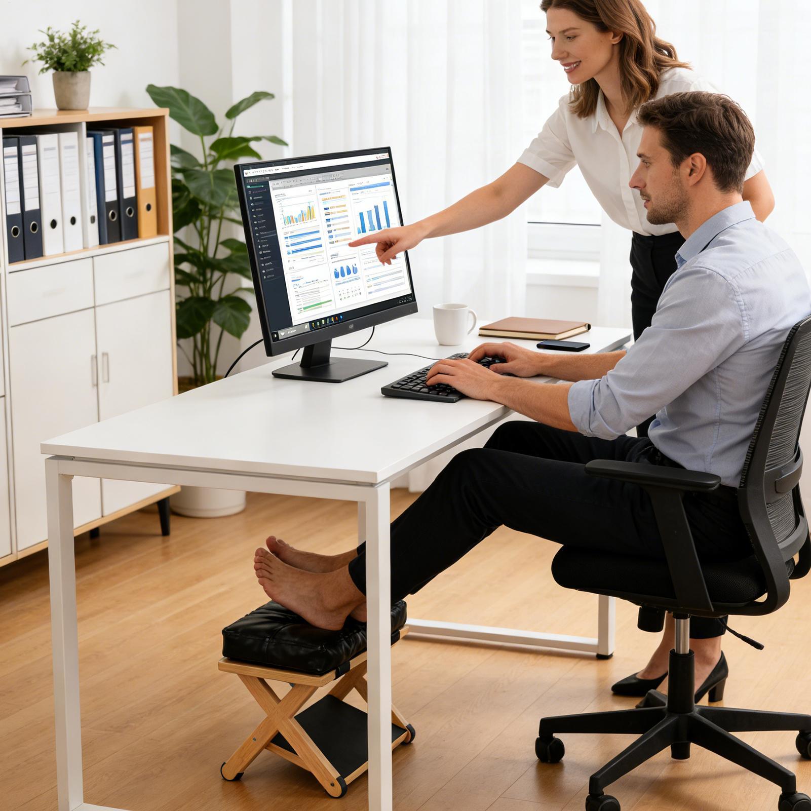 Footrest Under Desk - Sandaran Kaki Di Bawah Meja Kayu