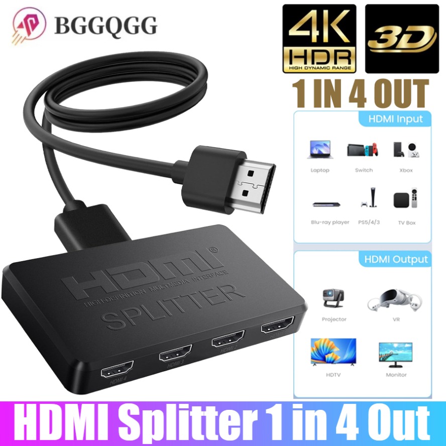 Esports Gaming Hub - Pemisah HDMI 4K 1 In 4