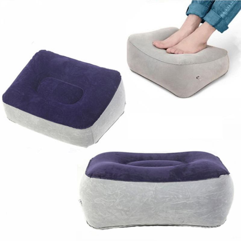 Footrest Under Desk - Bantal Sandaran Kaki Tiup PVC, Bantal