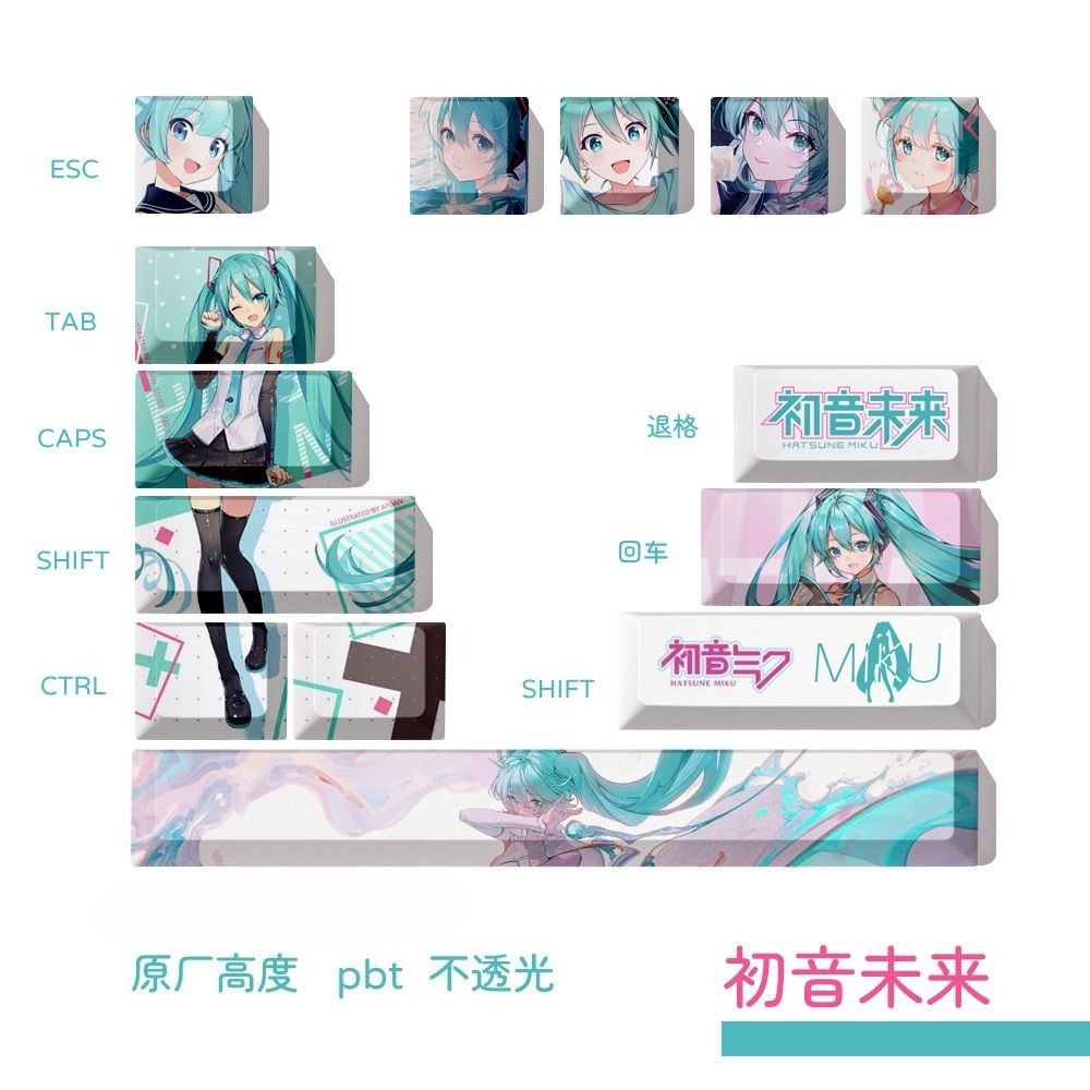 Keycap Hatsune Miku, Keycap Ke - Keyboard Tenkeyless ulasan dan harga