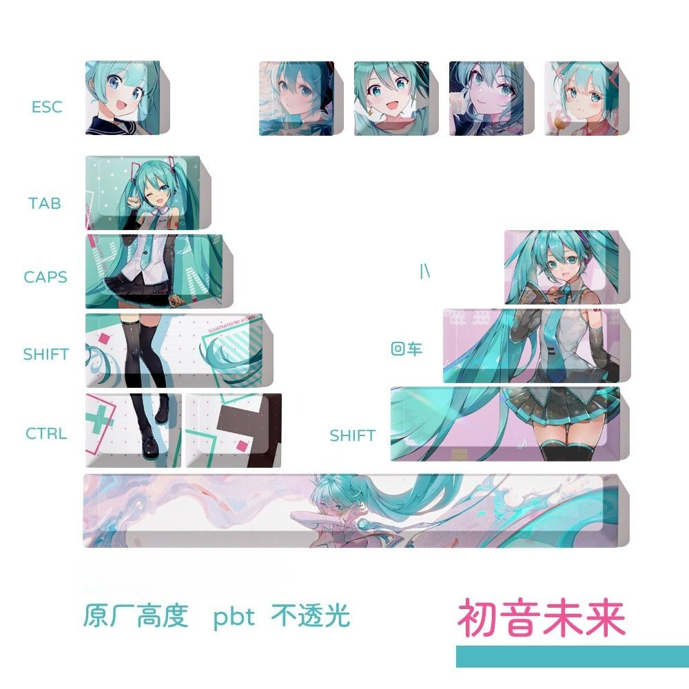 Keycap Hatsune Miku, Keycap Ke - Keyboard Tenkeyless ulasan dan harga