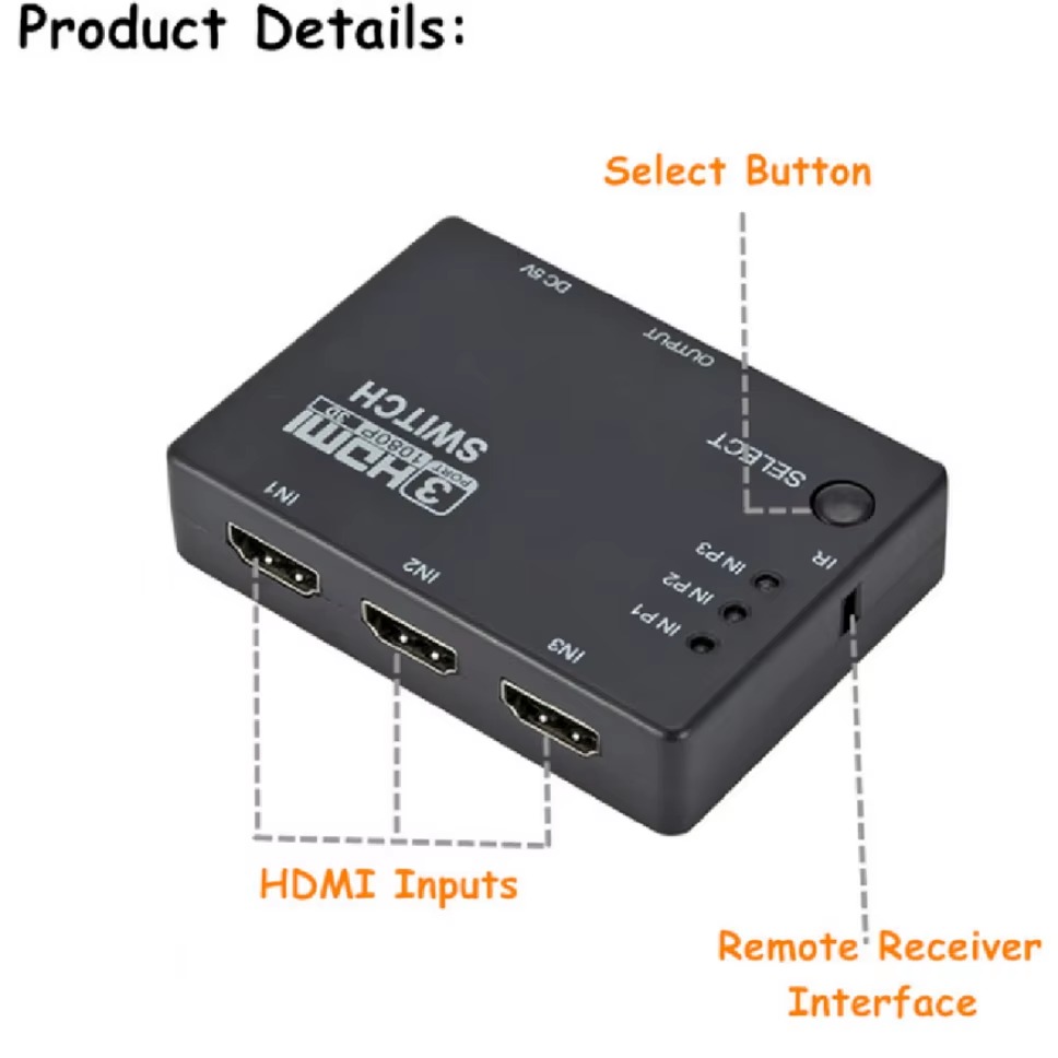 Pengalih HDMI 3x1 sakelar KVM  - Esports Gaming Hub ulasan dan harga