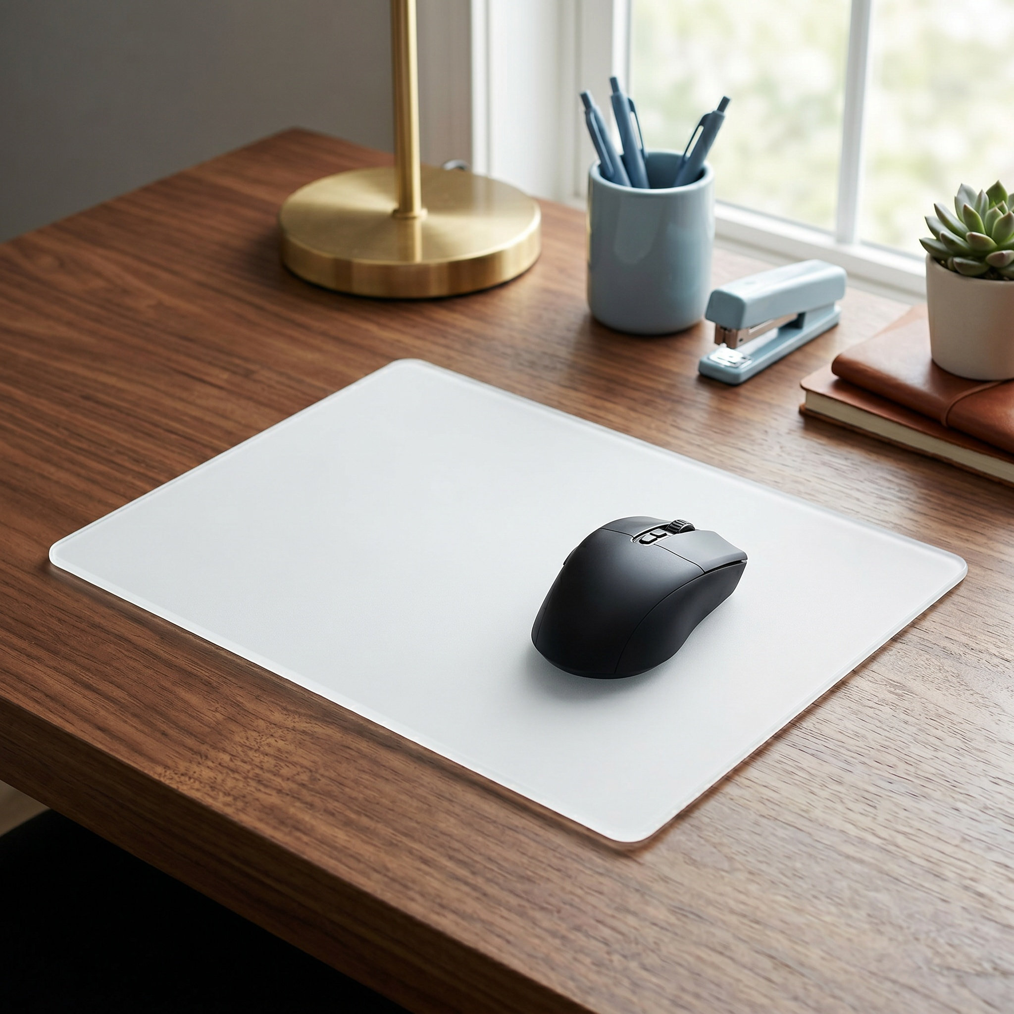 Alas Mouse Kaca Tempered Putih - Esports Gaming Competition ulasan dan harga